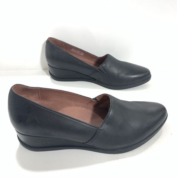 Dansko Black Leather Wedged Comfort Professional Shoes Size 38 EU 7.5-8 US - Picture 8 of 16